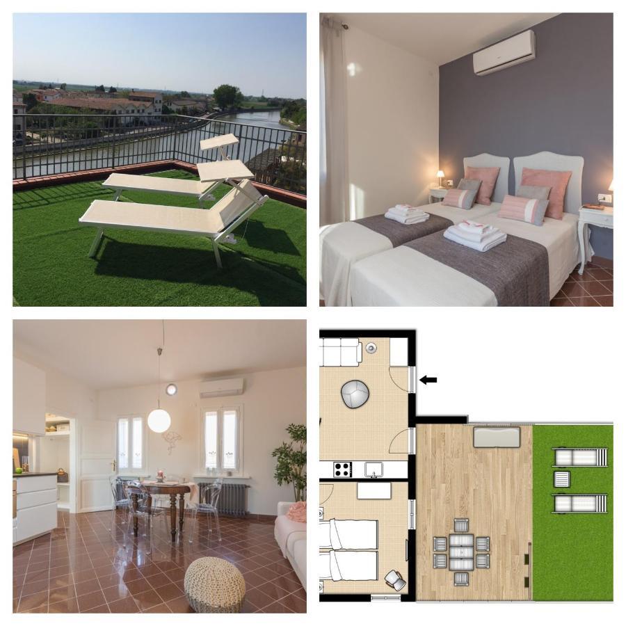 Palazzo Spada - Attico Con Terrazza Vista Fiume In Centro Codigoro Luaran gambar